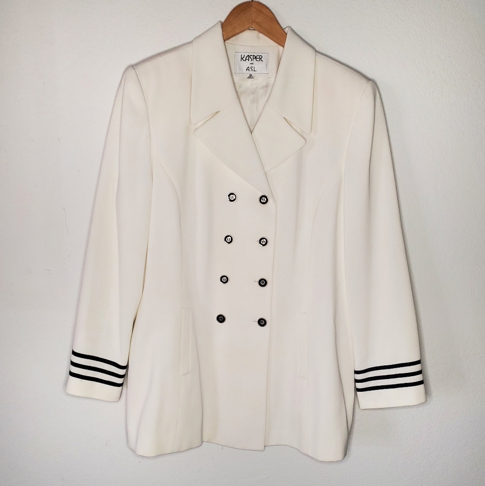 White Nautical Blazer - Picture 1 of 3